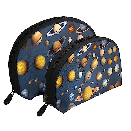 Sonnensystem Planeten Tragbare Taschen Kupplungstasche, Mutter und Kind Aufbewahrungstasche, Shell Form Münze Große Kapazität Geldbörse Aufbewahrung Für Kosmetik, Kleine Alltagsgegenstände, von ZYVIA