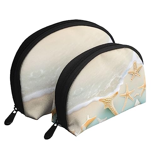 Strand Seestern Tragbare Taschen Clutch, Mutter Und Kind Aufbewahrungstasche, Muschelform Münze Große Kapazität Geldbörse Aufbewahrung Für Kosmetika, Kleine Alltagsgegenstände, Weiss/opulenter Garten, von ZYVIA