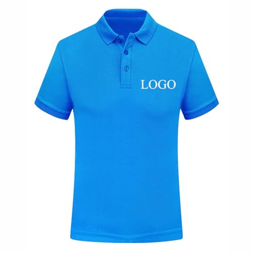 Benutzerdefinierte Ihr Eigenes Design Foto/Logo/Text T Shirt Sommer Kurzarm Polo Shirt Firma Gruppe Männer Frauen Atmungsaktiv Personalisierte Tshirt Color6,M von ZYWEHC