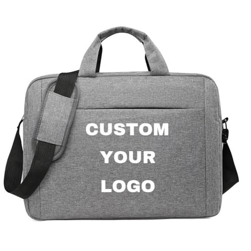 Laptoptasche mit Individuellem Logo Text, Umhängetasche 15,6 Zoll Computer Schutzhülle Personalisierte Handtaschen Aktentasche für Männer Frauen Custom 2,39 * 6 * 29CM von ZYWEHC
