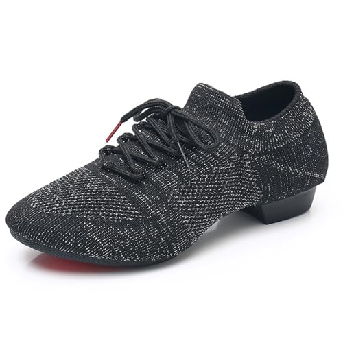 ZYXNYGV Tanzschuhe für Damen, geschlossener Zehenbereich, Schnürung, geteilte Sohle, Standard, Praxis, Salsa, Tanz, lateinischer Jazz, Anfänger, Unterricht, Tanzen, Sohle aus schwarzem Wildleder ZYXNYGV Tanzschuhe für Damen, geschlossener Zehenbereich, Schnürung, geteilte Sohle, Standard, Praxis, Salsa, Tanz, lateinischer Jazz, Anfänger, Unterricht, Tanzen, Sohle aus schwarzem Wildleder von ZYXNYGV