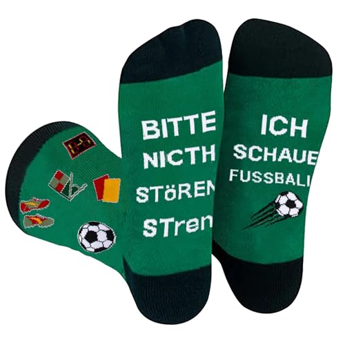 ZYXTLY Fußball Geschenke für Jungs Mädchen Männer Frauen Fussball Geschenke Jungen Witzige Socken Fussball Lustig Geschenk Mann Geburtstag,Lustige Socken mit Spruch Geburtstag Socken Männergeschenk von ZYXTLY