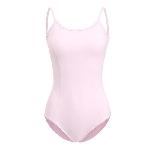 ZYXWVU Ballett Trikot Damen Ärmellos Rückenfrei Tanztrikot Tanzbody Damen, 7273-rosa,XS von ZYXWVU