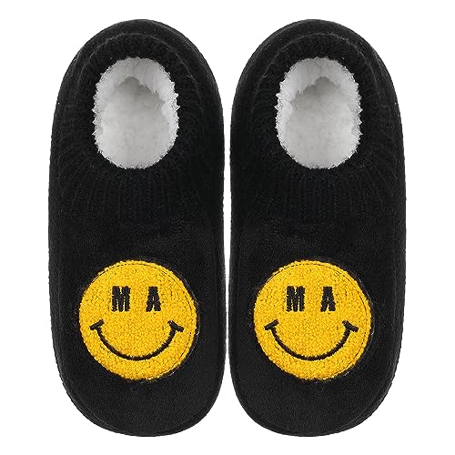 ZYZX Damen Lustige Haussocken mit Antirutsch-Sohle Winter Warme Strick Hausschuhe Niedlich Hausschuhsocken Bequem Weiche Sohle Fleece Futter Kuschelsocken Stoppersocken von ZYZX