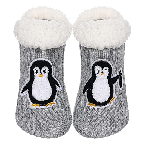 ZYZX Tier Kuschelsocken für Damen mit Rutschfeste Sohle Winter Bequem Gestrickt Lustige Niedlich Haussocken Sherpa Futter Stoppersocken Flauschig Dicke Hüttensocke Geschenke von ZYZX