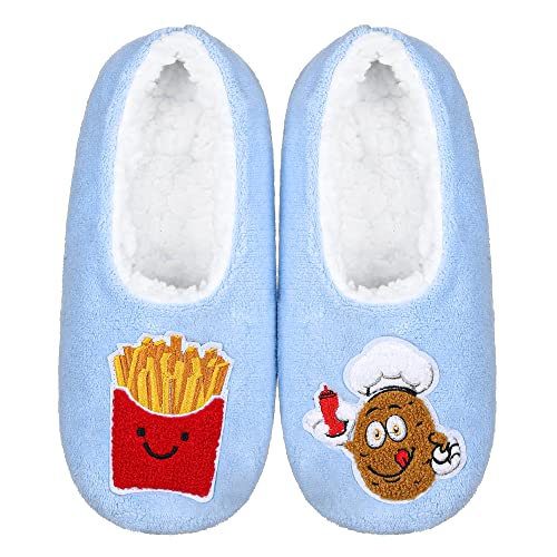 ZYZX Lustige Hausschuhsocken Damen mit Rutschfeste Sohle Winter Warme Weiche Bequem Zuhause Niedlich Kuschel Hausschuhe Flauschig Stoppersocken Geschenke Haussocken von ZYZX