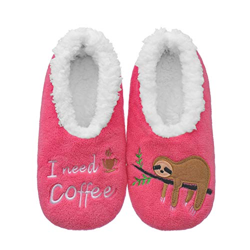 ZYZX Tier Hausschuhsocken für Damen mit Antirutsch-Sohle Winter Warme Weiche Lustige Niedlich Kuschel Hausschuhe Sherpa lining Flauschig Stoppersocken Geschenke Haussocken von ZYZX