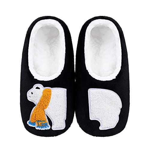 ZYZX Tier Hausschuhsocken für Damen mit Antirutsch-Sohle Winter Warme Weiche Lustige Niedlich Kuschel Hausschuhe Sherpa lining Flauschig Stoppersocken Geschenke Haussocken von ZYZX