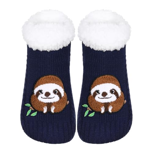 ZYZX Tier Kuschelsocken für Damen mit Rutschfeste Sohle Winter Bequem Gestrickt Lustige Niedlich Haussocken Sherpa Futter Stoppersocken Flauschig Dicke Hüttensocke Geschenke ZYZX Tier Kuschelsocken für Damen mit Rutschfeste Sohle Winter Bequem Gestrickt Lustige Niedlich Haussocken Sherpa Futter Stoppersocken Flauschig Dicke Hüttensocke Geschenke von ZYZX