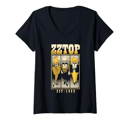 Damen ZZ Top Celebration of ZZ Top Tour T-Shirt mit V-Ausschnitt von ZZ Top