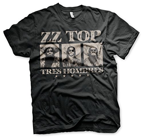 ZZ Top Offizielles Lizenzprodukt Tres Hombres Herren T-Shirt (Schwarz), Small von ZZ Top