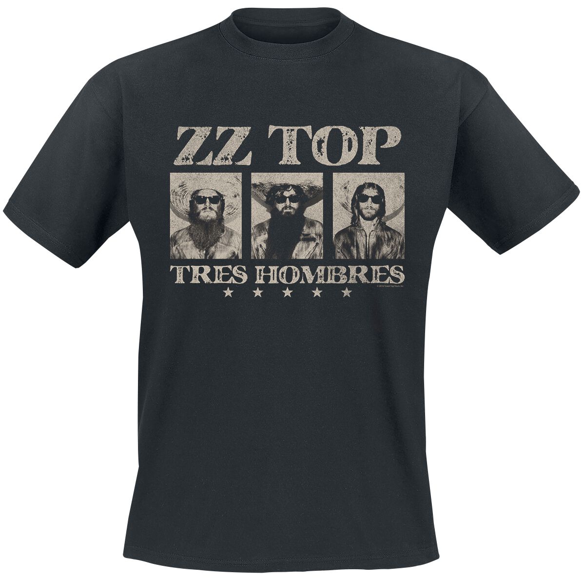 ZZ Top T-Shirt - Tres hombres - M bis L - für Männer - Größe M - schwarz  - Lizenziertes Merchandise! von ZZ Top