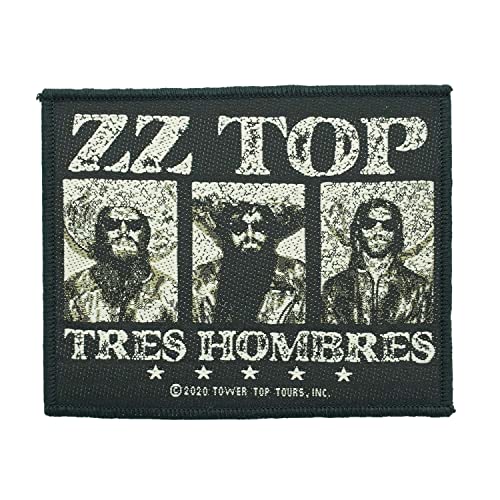 ZZ Top Tres Hombres Unisex Patch schwarz/grau 100% Polyester Band-Merch, Bands von ZZ Top