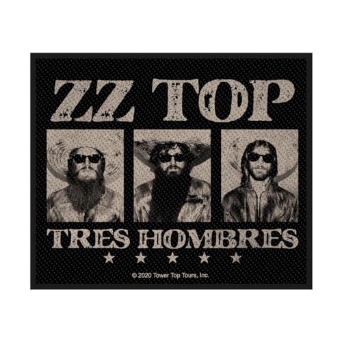 ZZ Top Tres Hombres Unisex Patch schwarz/grau 100% Polyester Band-Merch, Bands von ZZ Top