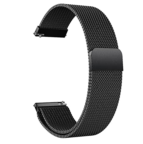 ZZDH Uhrenarmband Mesh Metall Edelstahl Armband Magnetverschluss Smartwatch Ersatzarmband Schnellverschluss Magnetarmband Uhr Armband Ersatz for Damen Herren 14mm 16mm18mm 20mm 22mm 24mm von ZZDH