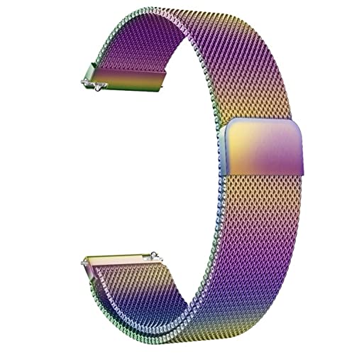 ZZDH Uhrenarmband Mesh Metall Edelstahl Armband Magnetverschluss Smartwatch Ersatzarmband Schnellverschluss Magnetarmband Uhr Armband Ersatz for Damen Herren 14mm 16mm18mm 20mm 22mm 24mm von ZZDH