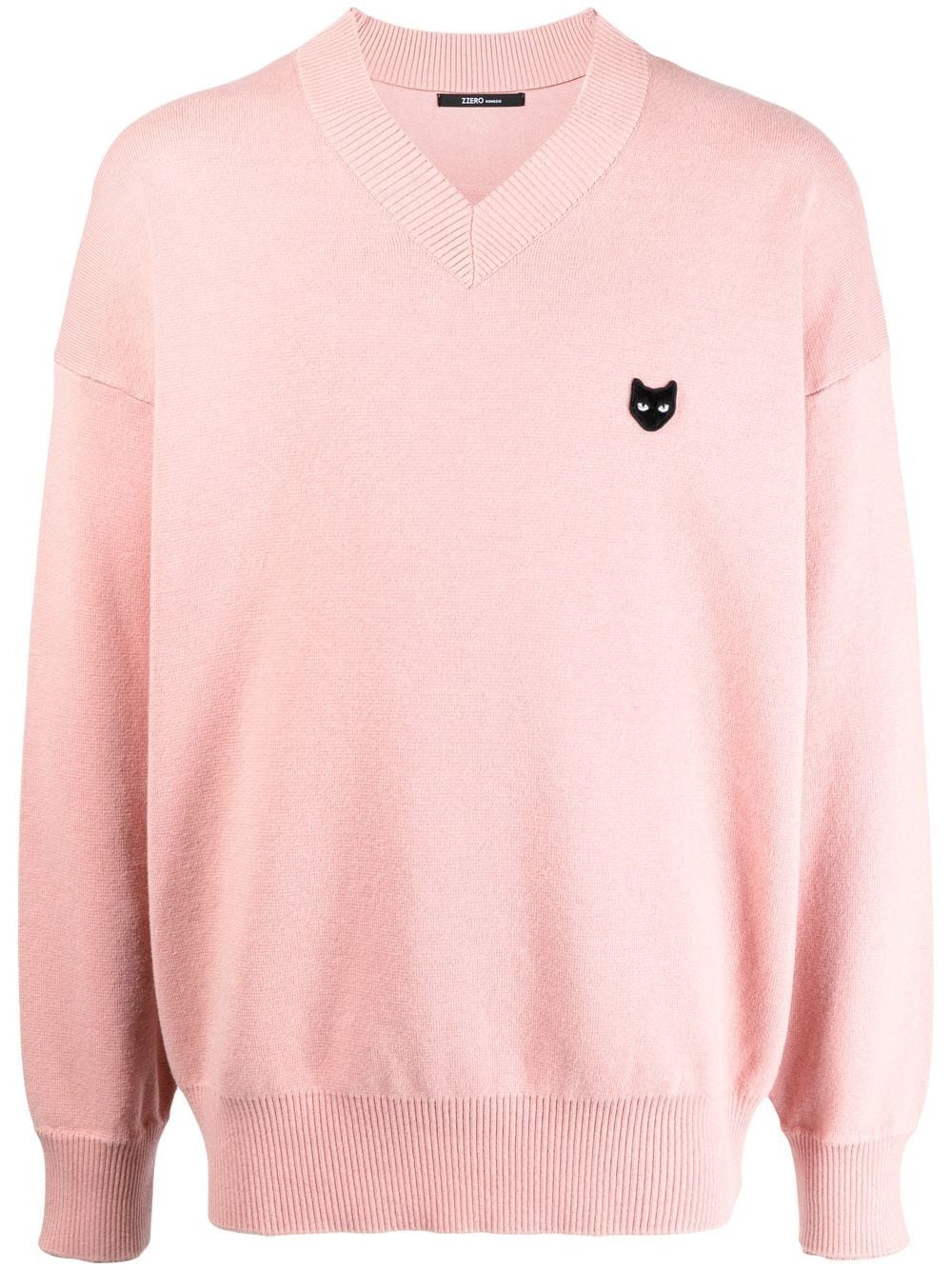 ZZERO BY SONGZIO Pullover mit Panther-Patch - Rosa von ZZERO BY SONGZIO