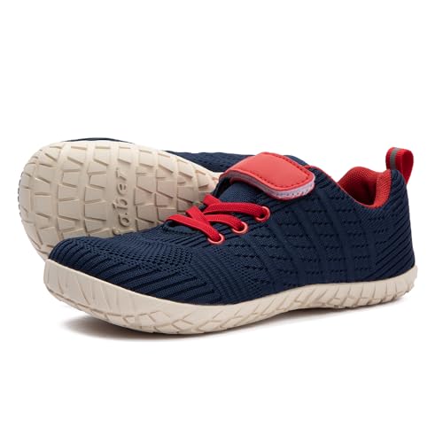 ZZFABER Barfußschuhe für Kinder, Jungen und Mädchen, Sportschuhe, Turnschuhe, Sneaker, Minimalschuhe Gymnastikschuhe Jungen (redblue, EU32) von ZZFABER