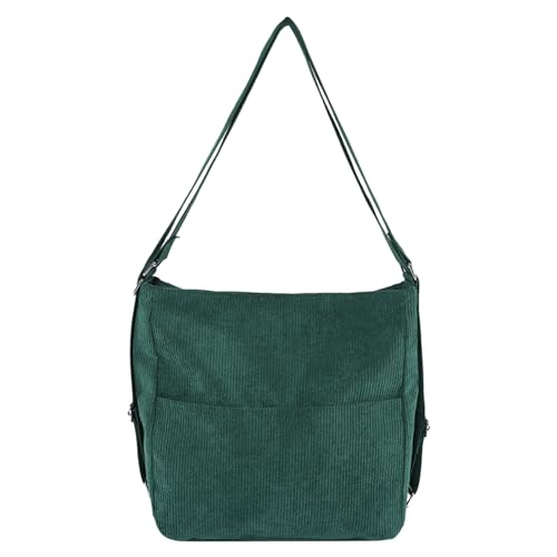 Damen Tote Bag Handtasche Frauen Schulter Tasche Mode Muster Einfache Feste Farbe Casual Große Kapazität Praktische Zipper Messenger Tasche (Green, One Size) von ZZHZGZ