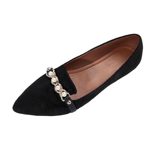 ZZHZGZ Ballerina Schuhe Damen Ballerinas Damen Spitze Flache Schuhe Zum Abendkleid Damen Klassische Ballerinas Profilsohle Glänzende Paillette Flach Ballerinas Damen Elegant von ZZHZGZ