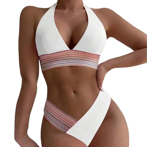 ZZHZGZ Bikini Damen Bauchweg GrüN Bademode Damen Tankini Oberteil Große Großen High Waist Sport Blumenmuster Badeanzüge Große Größen von ZZHZGZ