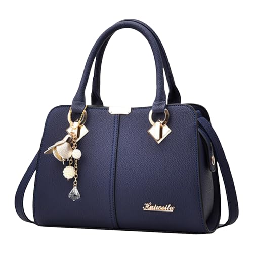 ZZHZGZ Damen Handtasche Umhängetasche Damenhandtasche, trendige Schulter-Crossbody-Tasche (Blue, One Size) von ZZHZGZ