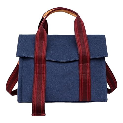 ZZHZGZ Damen Handtasche Umhängetasche Frauen Schulter Tasche Modische Muster Einfache Farbe Passenden Große Kapazität Praktische Schnalle Casual Umhängetasche (Blue, One Size) von ZZHZGZ