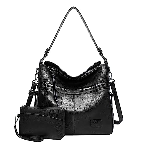 ZZHZGZ Damen Tote Bag Handtasche Außenhandelstaschen 2023 Damentaschen in Europa den Vereinigten Staaten Handheld-Umhängetasche Mode-Mutterpaket (Black, One Size) von ZZHZGZ