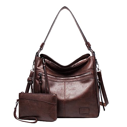 ZZHZGZ Damen Tote Bag Handtasche Außenhandelstaschen 2023 Damentaschen in Europa den Vereinigten Staaten Handheld-Umhängetasche Mode-Mutterpaket (Coffee, One Size) von ZZHZGZ