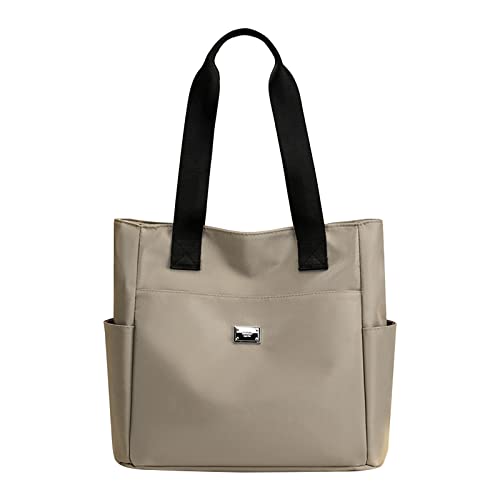 ZZHZGZ Damen Tote Bag Handtasche Damen Single Umhängetasche Schultertasche Umhängetasche Reise Sport Laufen Wandern 2023 Tragetasche High End Sense Bag Große Kapazität Damentasche (Khaki, One Size) von ZZHZGZ