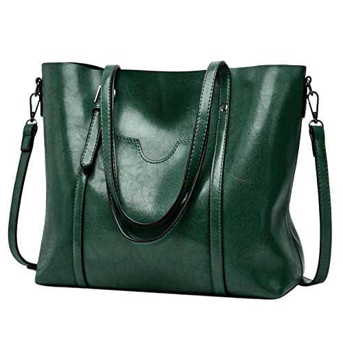 ZZHZGZ Damen Tote Bag Handtasche Handtaschen für Damen, große Designer-Damentasche, Geldbörse aus (Green, One Size) von ZZHZGZ
