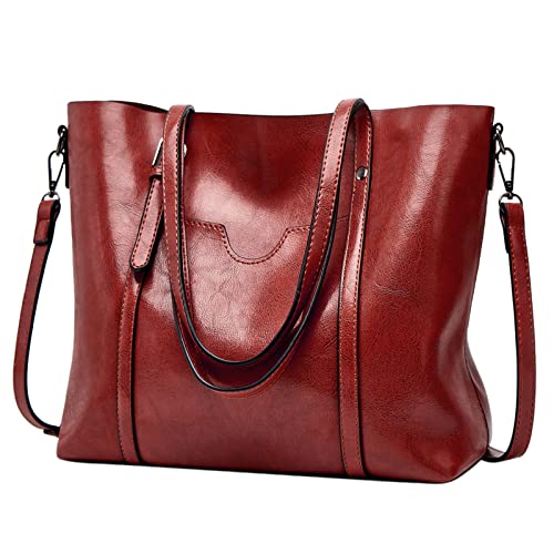 ZZHZGZ Damen Tote Bag Handtasche Handtaschen für Damen, große Designer-Damentasche, Geldbörse aus (RD1, One Size) von ZZHZGZ
