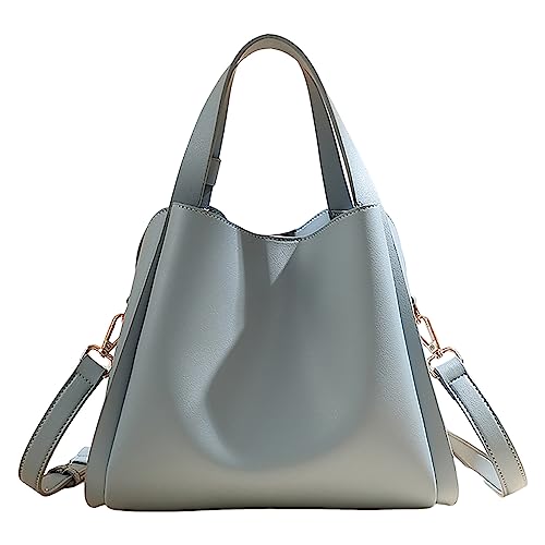 ZZHZGZ Damen Tote Bag Handtasche Tasche 2023 Außenhandel frauen Taschen Große Kapazität Damen Schulter Tasche Weibliche (Blue, One Size) von ZZHZGZ