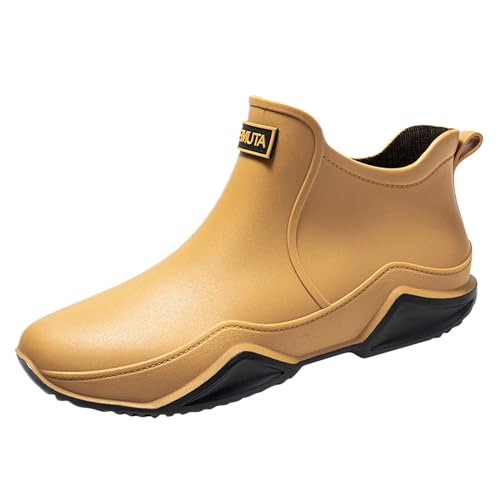 ZZHZGZ Gummistiefel Damen Regenstiefel Damen Wasserschuhe für Damen, rutschfest, langlebig, für Paare, Regenstiefel O Damenschuhe (Brown, 37) von ZZHZGZ