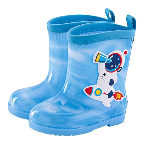 ZZHZGZ Gummistiefel MäDchen 24 Gummistiefel Kinder Wasserdichte Stiefel Regenschuhe für Kleinkinder Jungen Mädchen 1-8 Jahre Kinder Gummistiefel Rot von ZZHZGZ