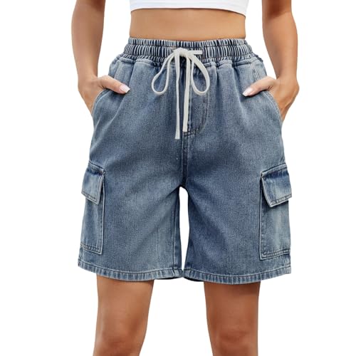 ZZHZGZ Jeans Shorts Damen Knielang Zerrissen Sommer Sexy Frauen Kurze Hose Denim Stretch Grosse Grössen Casual Lose Jeansshorts Bermuda Übergröße Strandshorts Hotpants ZZHZGZ Jeans Shorts Damen Knielang Zerrissen Sommer Sexy Frauen Kurze Hose Denim Stretch Grosse Grössen Casual Lose Jeansshorts Bermuda Übergröße Strandshorts Hotpants von ZZHZGZ