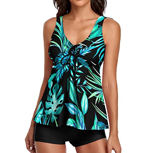 ZZHZGZ Tankini Damen BauchwegTankinisBikini-Sets FüR DamenBadeanzug Damen TankiniTankini Damen Bauchweg Zweiteilig Badeanzug von ZZHZGZ