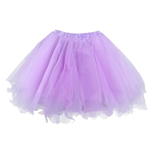 ZZHZGZ Tüllrock Damen Tütü Damen Orange Karneval Kostüm Damen Kleid 50er Ballettrock Multi-SchichtenVintage Ballet Blase Petticoat Puffy Tutu von ZZHZGZ