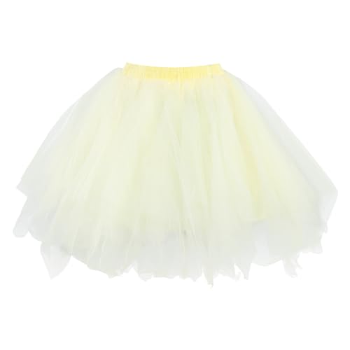 ZZHZGZ Tüllrock Damen Tütü Damen Weiß Sexy Faschingskostüme Damen 90er 50er Ballettrock Multi-SchichtenVintage Ballet Blase Petticoat Puffy Tutu von ZZHZGZ