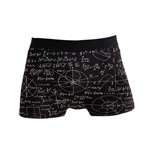 ZZKKO Dragon Skull Lama Herren Boxershorts Unterwäsche atmungsaktiv Stretch Boxershorts mit Tasche S-XXL, Mathematik, Medium von ZZKKO