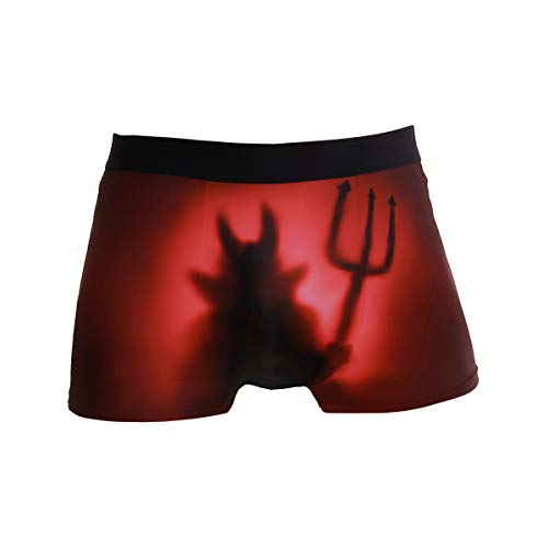 ZZKKO Dragon Skull Lama Herren Boxershorts Unterwäsche atmungsaktiv Stretch Boxershorts mit Tasche S-XXL, devil, Large von ZZKKO