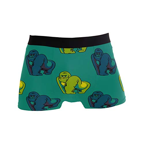 ZZKKO Gorilla Herren-Boxershorts, atmungsaktiv, Stretch, mit Tasche, S-XL Gr. M, grün von ZZKKO