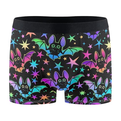 ZZKKO Herren-Unterwäsche, Slips, bunte fliegende Fledermäuse, Herren-Boxershorts, Unterwäsche für Herren, S-XXL, mehrfarbig, M ZZKKO Herren-Unterwäsche, Slips, bunte fliegende Fledermäuse, Herren-Boxershorts, Unterwäsche für Herren, S-XXL, mehrfarbig, M von ZZKKO