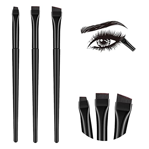 3-teiliges Eyeliner-Pinsel-Set, professioneller Augenbrauen-Pinsel, flacher und feiner abgewinkelter Eyeliner-Pinsel, abgeschrägter abgewinkelter Augenbrauenpinsel, Kosmetik, Augenbrauen 3-teiliges Eyeliner-Pinsel-Set, professioneller Augenbrauen-Pinsel, flacher und feiner abgewinkelter Eyeliner-Pinsel, abgeschrägter abgewinkelter Augenbrauenpinsel, Kosmetik, Augenbrauen von ZZLBZN
