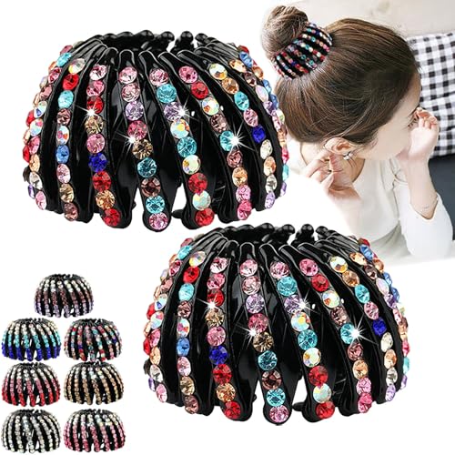 Vogelnest-Haarspange, Vogelnest-Pferdeschwanzspange, Haarschmuck für Frauen, Haarschmuck aus Samt für Frauen und Mädchen (Farbe 2pcs) von ZZPXMY