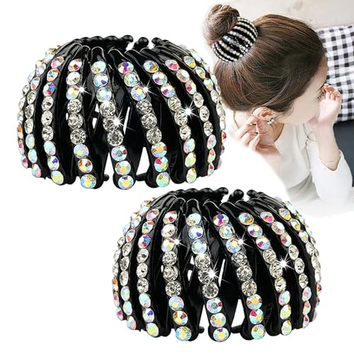 Vogelnest-Haarspange, Vogelnest-Pferdeschwanzspange, Haarschmuck für Frauen, Haarschmuck aus Samt für Frauen und Mädchen (Weiß 2pcs) von ZZPXMY