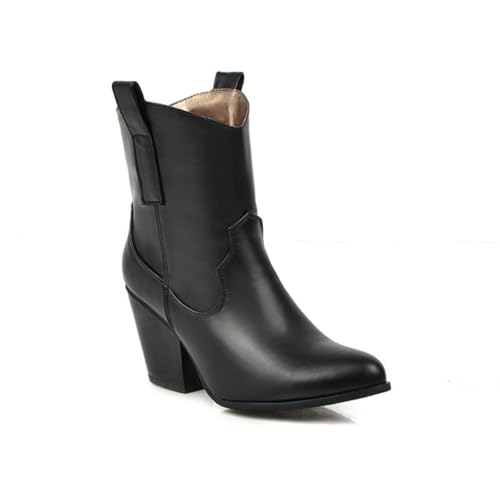 ZZQCCHL Frauen Pointed Toe Western Stiefel Mitte Kalb Chunky Heel Combat Boots Winter Warm Boots,Schwarz,43 EU ZZQCCHL Frauen Pointed Toe Western Stiefel Mitte Kalb Chunky Heel Combat Boots Winter Warm Boots,Schwarz,43 EU von ZZQCCHL