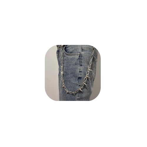 ZZQPSD Geschichtete Hosenkette für Männer und Frauen, Punk, Geldbörsenkette mit Blumen, Perlen, verstellbar, modisch, Schlüsselanhänger, Taschenzubehör, adjustable, Legierung ZZQPSD Geschichtete Hosenkette für Männer und Frauen, Punk, Geldbörsenkette mit Blumen, Perlen, verstellbar, modisch, Schlüsselanhänger, Taschenzubehör, adjustable, Legierung von ZZQPSD