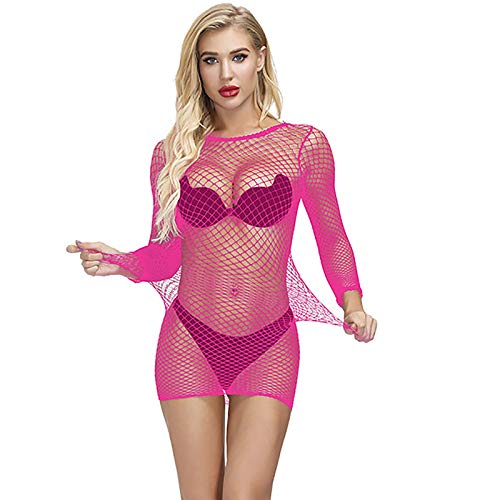 ZZRINIMD Damen HäNgende Strap Lifelong Loving Lace Open Knoten Dunkle Schnalle Set Hohe Taille Enge UnterwäSche Muster Elastisch Elegant Sommer Netzkleidung Durchsichtige Sexy Dessous Pyjama von ZZRINIMD