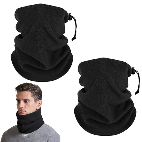 ZZRSYJ 2 Stück Polar Fleece Halswärmer, Winter Winddicht Multifunktionstuch, Einstellbar Schlauchschal, Thermal Fleece Halten Sportschal, Herren Damen Halstuch, Für Laufen Skifahren Radfahren von ZZRSYJ